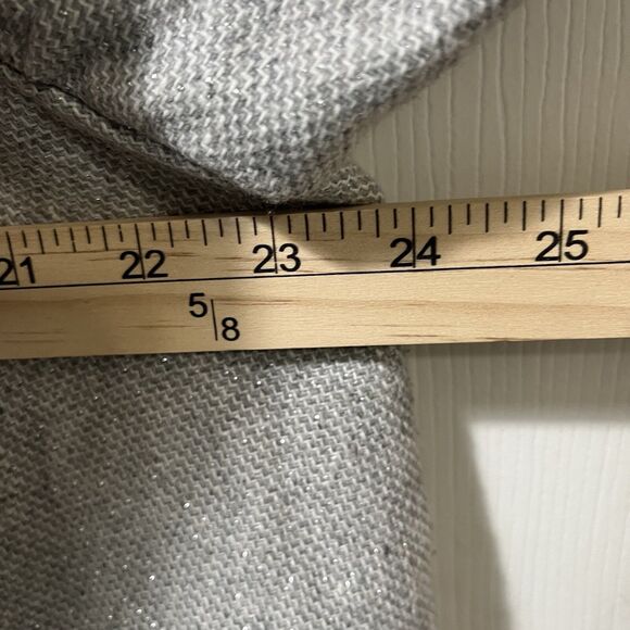 Avenue Women's Peacoat Gray Metallic Sparkly, Button, Missing Size Tag, Est. 2X - Picture 6 of 9